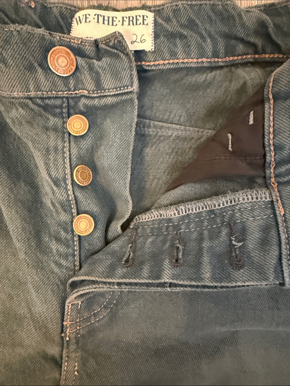 We The Free Good Luck Mid Rise Barrel Jeans Size 26 - Picture 4 of 8